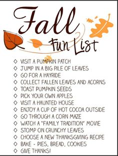 Fall list