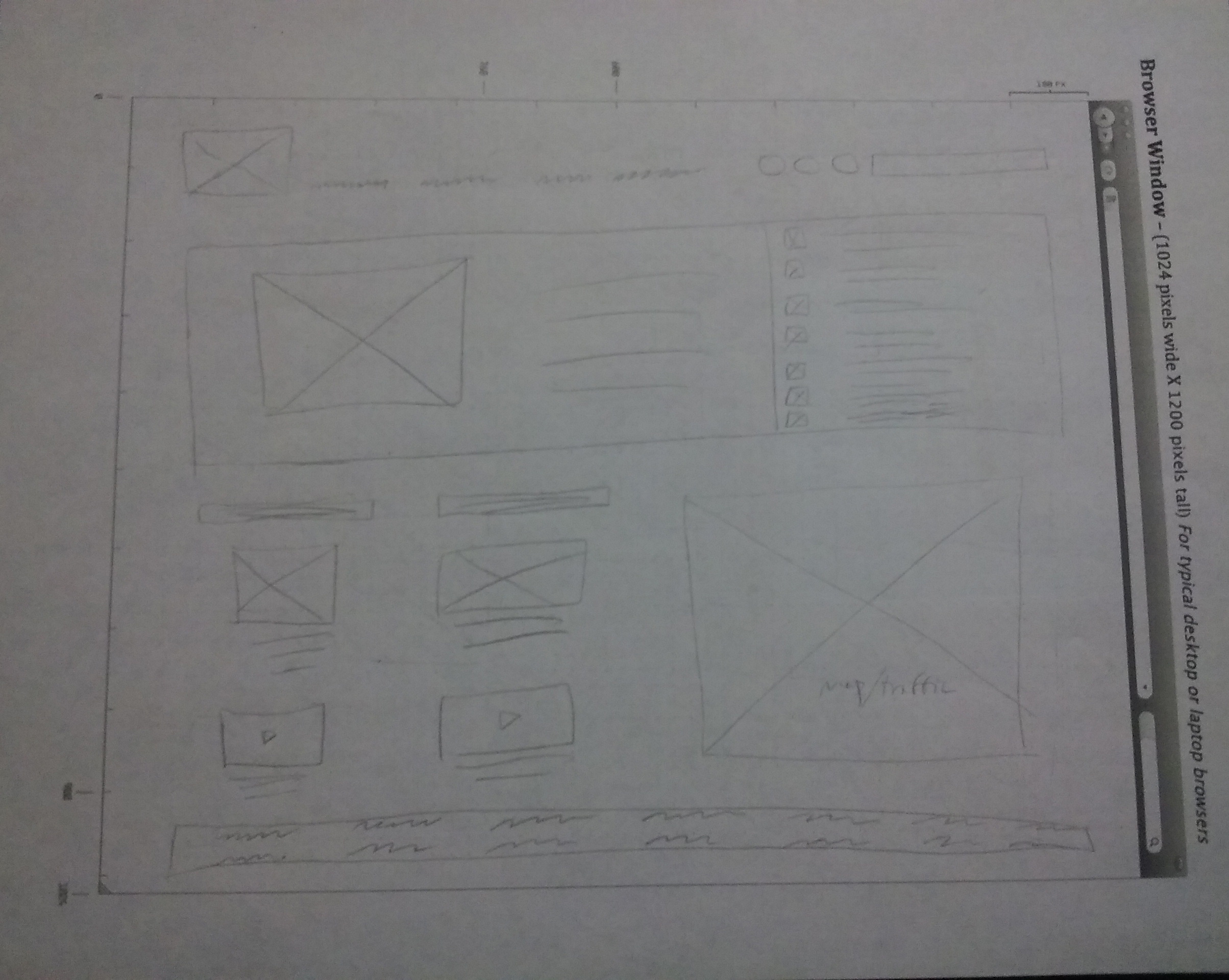 An image of a wireframe on a large device.